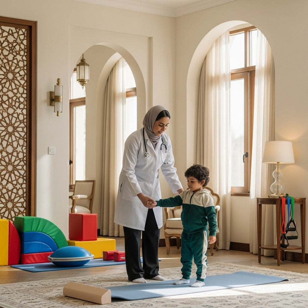 علاج طبيعي منزلي للأطفال لمساعدة الأطفال على تحسين الحركة والنمو الحركي
